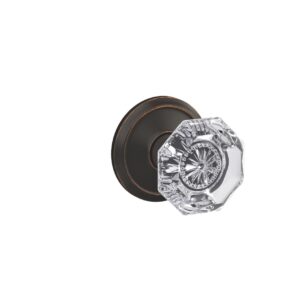 Custom Alexandria Glass Knob Combined Interior Hall-Closet and Bed-Bath Lock